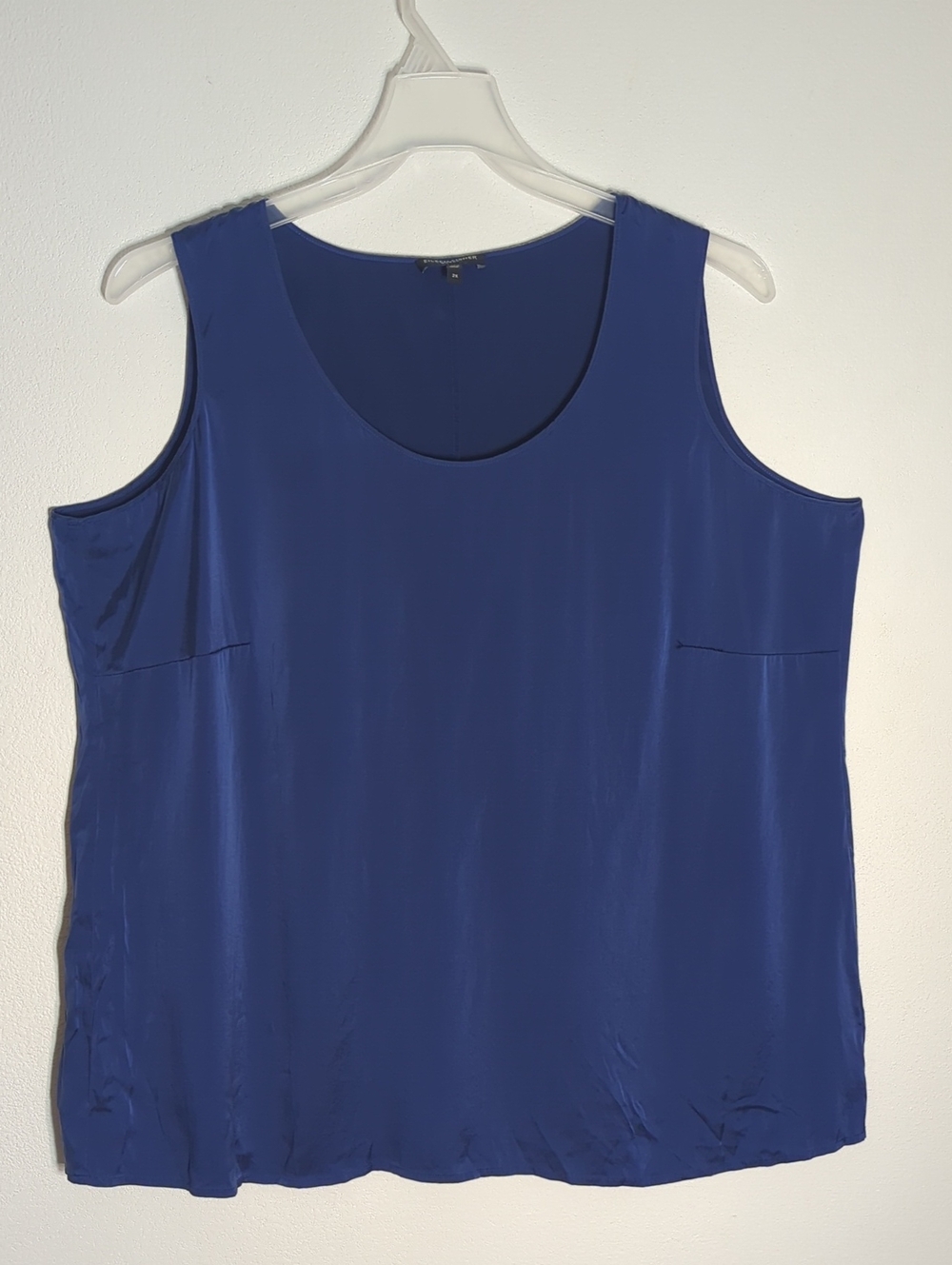 Eileen Fisher Womens Silk Tank Top Quiet Luxury Coastal Nautical Plus Size 2X